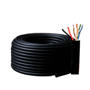 Cable UTP Cat 5e 100% Cobre Negro 100m + Par Gemelo Teclam TEC-UTP-CAT5EAUX-100