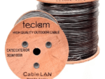 2025/11/1002061252.png Cable UTP Categoría 5E con Par Auxiliar 100 % Cobre Exterior teclam TEC-UTP-CAT5E-AUX