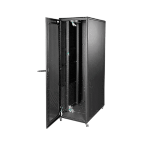 2025/11/1002061273.png Rack de Piso 24U TECLAM con 4 Ventiladores y Puerta de Vidrio TECLAM TE-002-6824