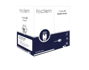 Cable UTP Cat 5e 100% Cobre Interior 305m Blanco Teclam TEC-UTP5E-I