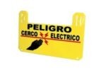 Letrero de Advertencia con logo para Cercas Eléctricas Teclam TEC-LET-A